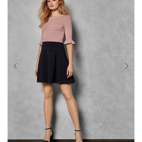 Ted Baker Dyana Frill Knitted Dress Ted 
